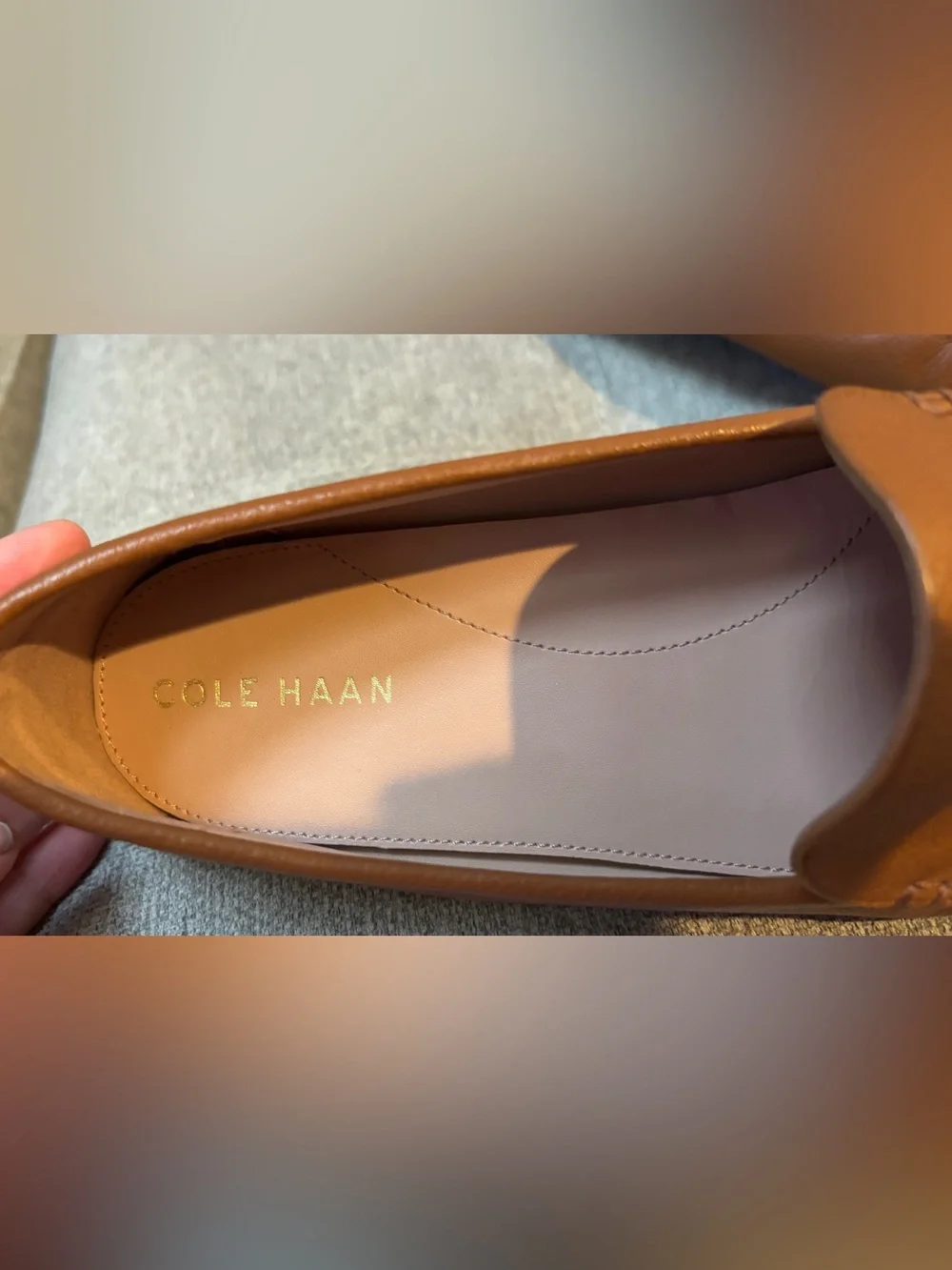 Cole Haan Tully Pecan Pebbled Leather Bit Loafers/Driving Shoe 9.5